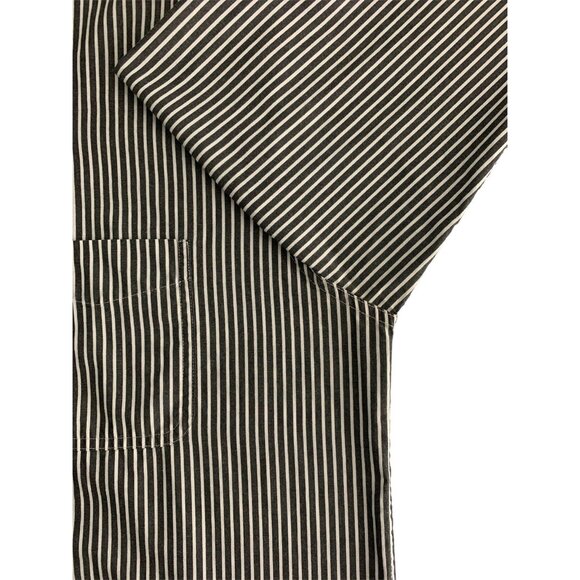 Chaps Est. 1978 Mens Long Sleeve White Gray Striped Button-Down Shirt Large - Picture 5 of 12